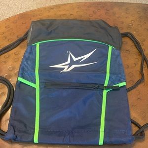 Backpack by Upward Sports Cinch style blue green